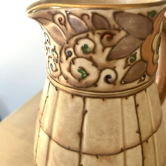 Charlotte Rhead Art Deco Bursley Ware Trellis Pattern Jug england - Picture 9 of 11